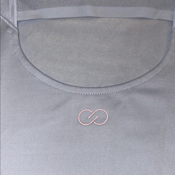 CALIA Ruffle Sleeve Top in Light Blue - Picture 4 of 5